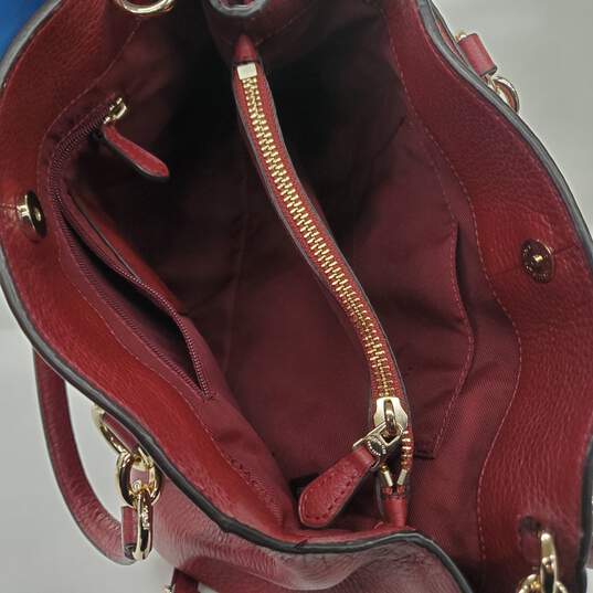 Coach Mini Christie Carryall Brick Red Pebble Leather Shoulder Bag image number 5