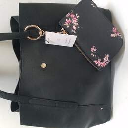 Lauren Conrad Black Leather Backpack Purse Pre Owned