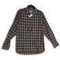 NWT Joseph Abound Mens Brown Blue Plaid Long Sleeve Button Up Shirt Size M image number 1