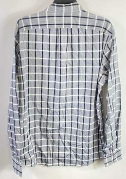 Michael Kors Men Gray Plaid Button Up Shirt XL alternative image