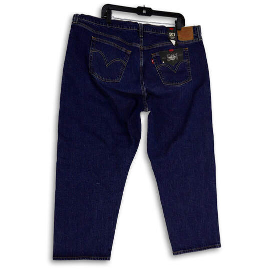 NWT Womens Blue 501 Denim High Rise Straight Leg Cropped Jeans Size 20W image number 2