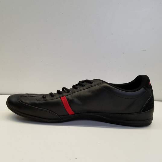 Lacoste Misano Sport 317 Black/Red Leather Casual Shoes Men's Size 13 image number 2