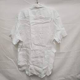 NWT Michael Kors MN's Basic White Slim Fit 100% Linen Short Sleeve Shirt Size XL alternative image