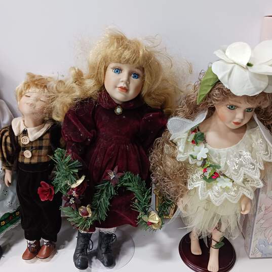 Lot of Six  Assorted Porcelain Dolls image number 3