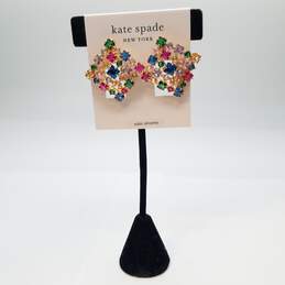 Kate Spade New York Rainbow Gemstone Square Ladies clip-on Earrings NWT