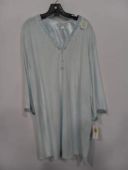 Miss Elaine Women's Blue Full Zip Terry Cloth House Robe Size 3X - NWT
