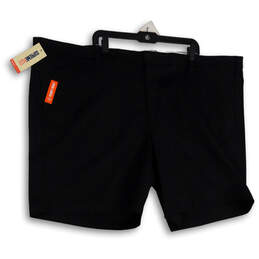 NWT Mens Black Supreme Flex Flat Front Slash Pockets Chino Shorts Size 54