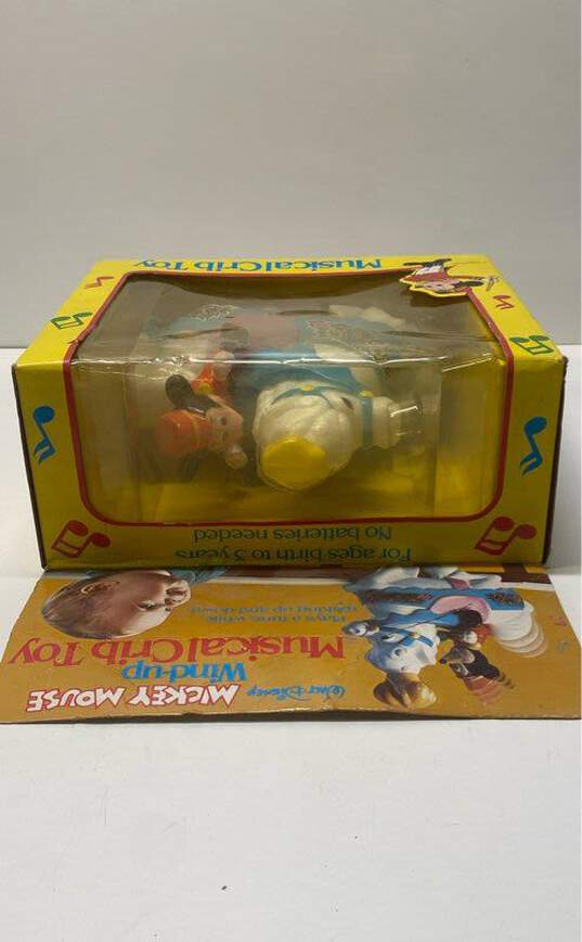 Disney Vintage Mickey Mouse Wind Up Musical Crib Toy NIB image number 5