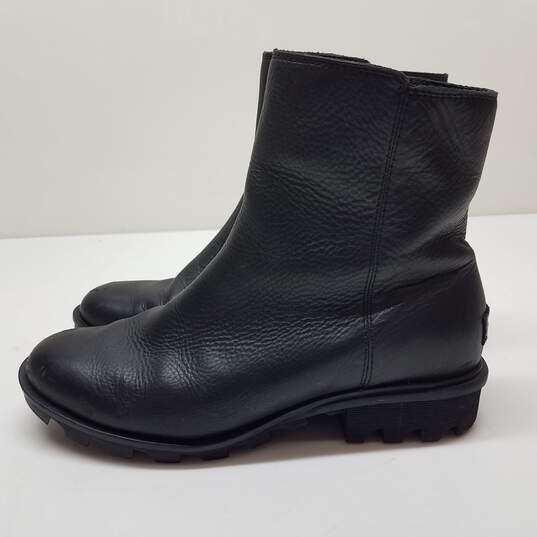 Sorel Phoenix Women's Black Leather Zip Boots Size 8 image number 3