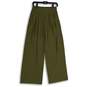 NWT Abercrombie & Fitch Womens Green Pleated Wide Leg Pull-On Ankle Pants Sz XS image number 1