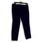 Womens Blue Flat Front Straight Leg Pockets Classic Ankle Pants Size 8 image number 1