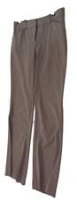 Womens Brown Flat Front Pockets Straight Leg Slacks Dress Pants Size 8R image number 2
