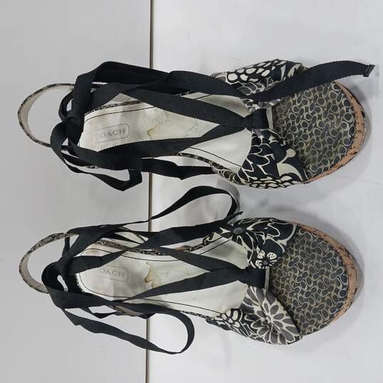 Women's Rachel Slingback Lace Up Ribbon Wedge Sandals Size 8M image number 2