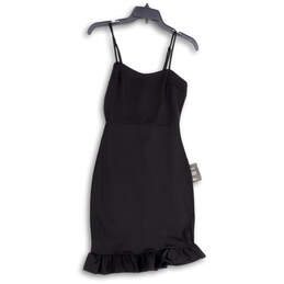 NWT Womens Black Spoonful Of Sass Spaghetti Strap Short Bodycon Dress Sz XS