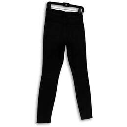 Womens Black Dark Wash Pockets Stretch Slim Fit Denim Skinny Jeans Size 4 alternative image