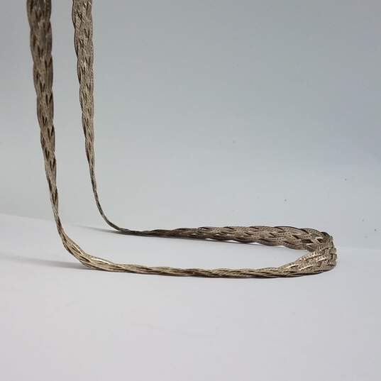 Sterling Silver Braided 22 1/2 Inch Necklace 25.9g image number 7