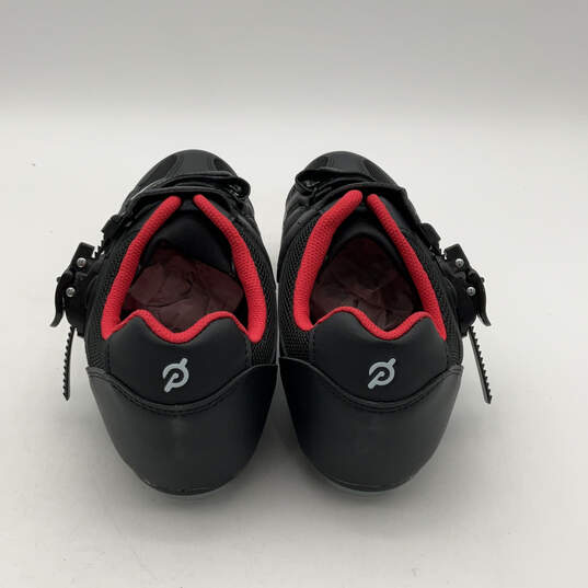 NIB Mens PL-SH-B-43 Black Red Low Top Hook & Loop Cycling Shoes Size 43 image number 4