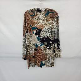 Chico's Animal Mix Button Front Knit Cardigan Sweater WM Size 0 ( S ) NWT alternative image