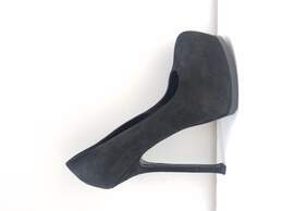 YSL Black Suede Tribtoo 105 Pumps Size 37.5 (Authenticated)