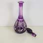 Crystal Decanter Purple Cut Crystal Artisan Decanter/Stopper image number 5