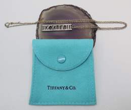 Tiffany & Co 925 Atlas Roman Numerals Pendant Cable Chain Necklace & Dust Bag 10.7g alternative image