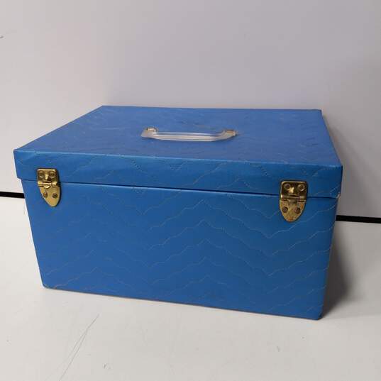 Vintage KC Products Blue Quilted Box image number 5