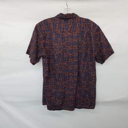 Patagonia Blue & Brown Patterned Organic Cotton& Hemp Button Up Shirt WM Size M alternative image