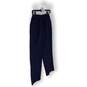 Womens Navy Blue Solid Elastic Waist Tapered Capri Knee Pant Size12 Petite image number 3