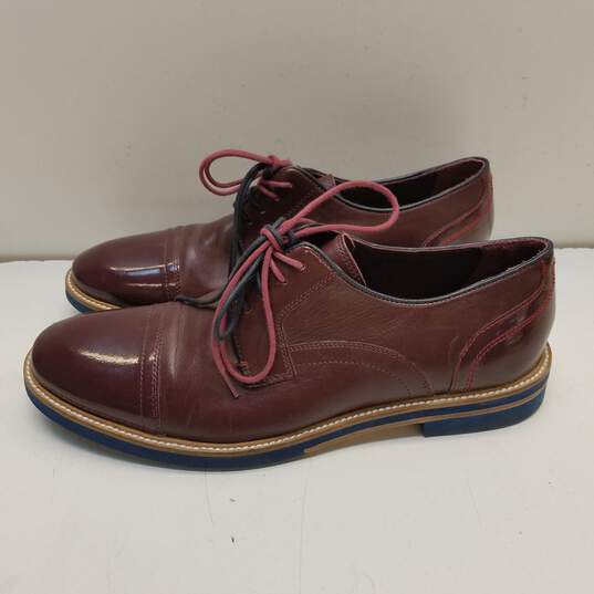 Ted Baker Leather Oxford Shoes Burgundy 8 image number 4