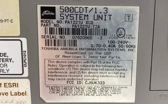 Toshiba Tecra 500CDT 12" Intel Pentium PC image number 6
