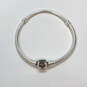Designer Pandora S925 ALE Sterling Silver Barrel Clasp Rope Chain Bracelet image number 2