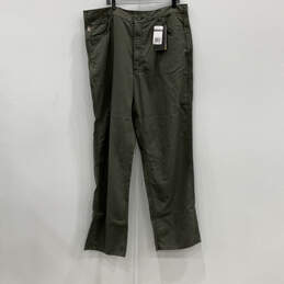 NWT Mens Green Straight Leg 5-Pocket Design Work Pants Size 42/36