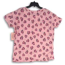 NWT Womens Pink Printed Crew Neck Short Sleeve Pullover T-Shirt Size X-Large alternative image