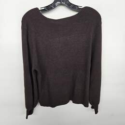 Brown V Neck Sweater alternative image