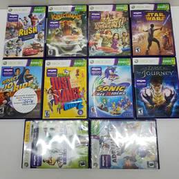Lot of 10 Xbox 360 Kinect Games