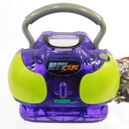 Vintage Working Tiger Hit Clips Purple Green Boombox Player W/ 10 Clips alternative image