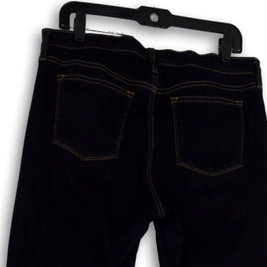 Womens Blue Denim Dark Wash Pockets Stretch Skinny Leg Jeans Size 32/28 image number 4