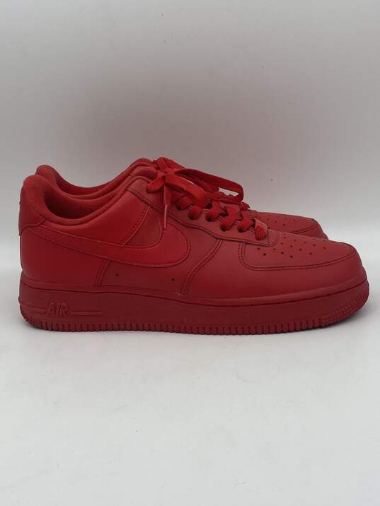 Authentic Mens Air Force 1 07 LV8 CW6999-600 Red Lace Up Sneaker Shoes Sz 8 image number 3