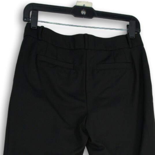 Womens Black Flat Front Slash Pocket Straight Leg Dress Pants Size 2 image number 4