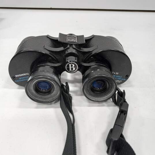 Vintage Bushnell InstaFocus Sport View Fully Coated Optics 7x35 Binoculars In Case image number 3