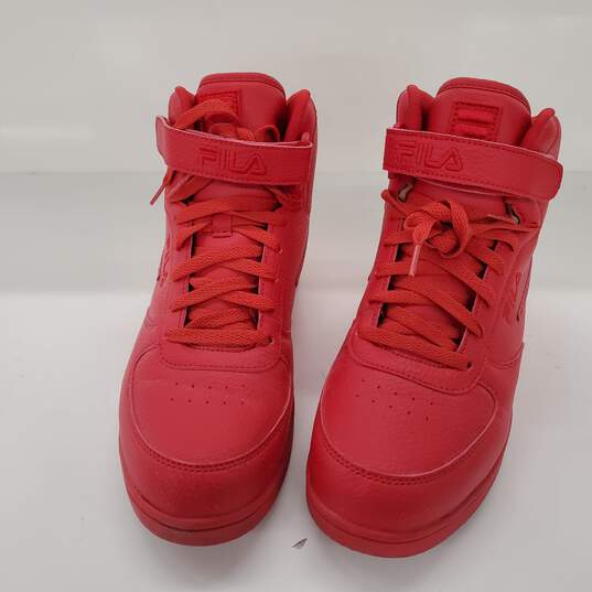 FILA Men's A-High Red Synthetic Lifestyle Sneakers Size 10.5 image number 1