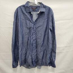 Michael Kors MN's Blue Denim Button Long Sleeve Shirt Size XL