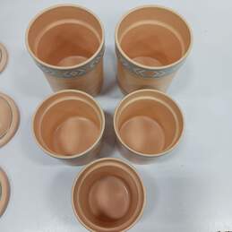 Set of 5 Treasure Craft Southwest Terracotta Canisters with 4 Lids alternative image
