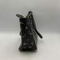 Womens Black Floral Saffiano Leather Inner Pockets Shopper Tote Bag image number 4