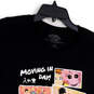 Womens Black Graphic Print Short Sleeve Crew Neck Pullover T-Shirt Size S image number 2