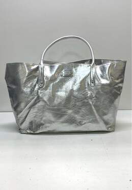 Michael Kors Silver Metallic Tote Bag