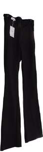 NWT Women Black Flat Front Flared Leg Formal Dress Pants Size 4 image number 3