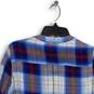 Express Womens Multicolor Plaid Long Sleeve V-Neck Blouse Top Size Small image number 4
