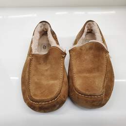 Ugg Ascot Slipper Brown Suede Fleece Lining Slip On Shoe Men's Size 11 alternative image