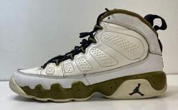 Air Jordan 9 Retro Statue (GS) White Olive Green Athletic Shoes Women's Size 7 alternative image